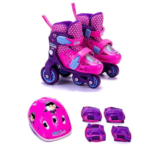 Kit de Patins C/ Proteções Princesinhas (P 27-30) - Unik