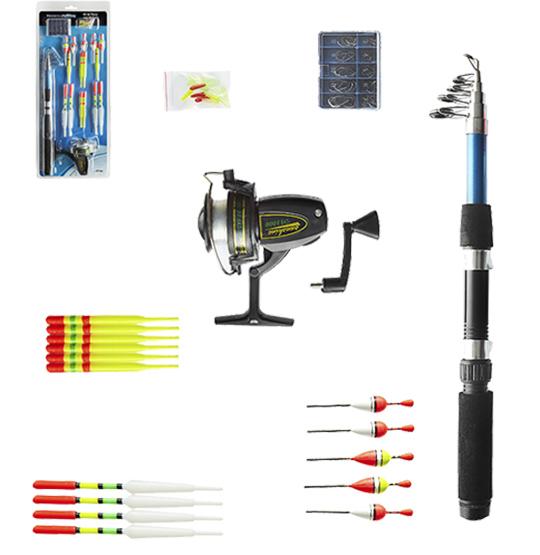 Kit de Pesca com Vara e Molinete + 116 Acessórios - Western