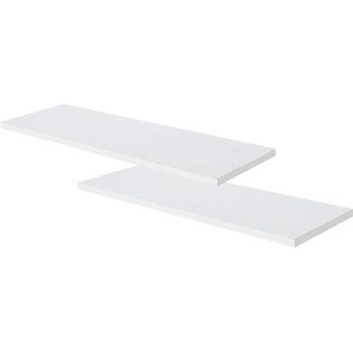 Tamanhos, Medidas e Dimensões do produto Kit de Prateleiras em MDP 20x120cm Branco + Suporte - Multivisão