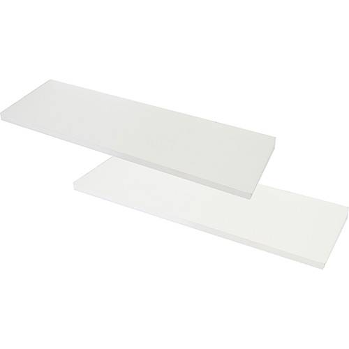 Tamanhos, Medidas e Dimensões do produto Kit de Prateleiras em MDP 30x60cm Branco + Suporte - Multivisão
