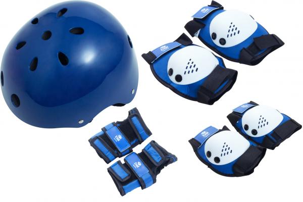 Kit de Proteção para Skate com Capacete Tam. G Azul/marrom - Bel Sports