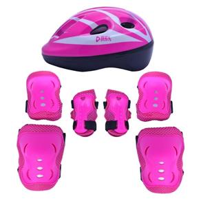 Kit de Proteção Radical com Capacete Tam. M Pink - Bel Sports