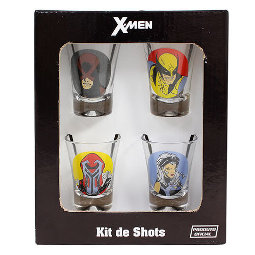 Tudo sobre 'Kit de Shots 4 Copos para Drink X-men 60ml 10022748'