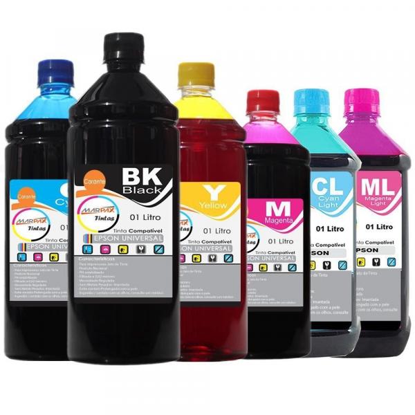 Kit de Tinta Epson Compatível Marpax CMYK 6 Litros