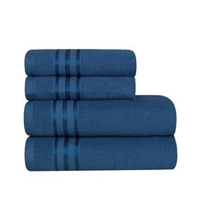 Kit de Toalhas 4 Peças Santista Royal Patter 100% Algodão - AZUL ROYAL