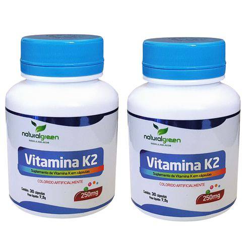 Tudo sobre 'Kit de 2 Unidades Vitamina K2 60 Cápsulas'