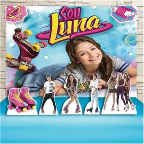 Kit Decoração Aniversário Festa Sou Luna Cenários Kit Prata