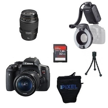 Kit Dentista Canon T6I + Lente Canon 100Mm Macro + Yn-14Ex