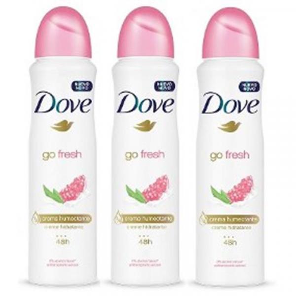 Kit 3 Desodorante Aerosol Dove Go Fresh 150ml