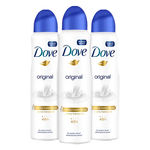 Kit Desodorante Aerosol Dove Original 150ml 3 Unidades
