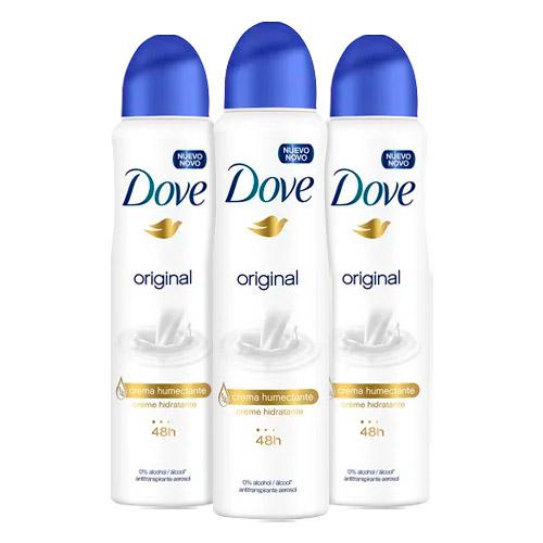 Kit 3 Desodorante Aerosol Dove Original 150ml
