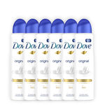 Kit Desodorante Antitranspirante Dove Original Aerosol 150ml 6 Unidades