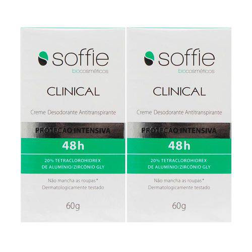 Tudo sobre 'Kit Desodorante Antitranspirante Soffie Clinical 60g'