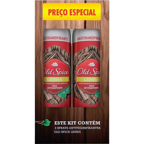 Kit Desodorante Old Spice Lenha 2 Unidades - 150ml Cada
