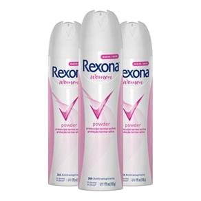 Kit Desodorante Rexona Aeroso -l Powder Feminino 105 Ml