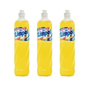 Kit Detergente Limpol Rende Mais Neutro C/Glicerina 500ml - 3UNI