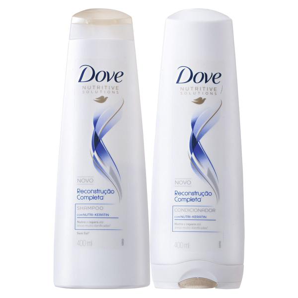 Kit Dove Shampoo 400ml + Condicionador 200ml - Reconstrução Completa