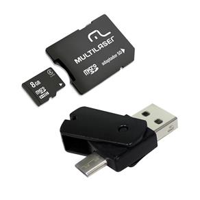 Kit Dual Drive OTG 8GB Multilaser - MC130