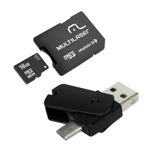 Kit Dual Drive Otg + Adaptador Sd + Microsd 16Gb Mc131