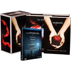 Kit DVD a Saga Crepúsculo: Coleção Completa (5 Discos) + Livro - Box Saga Crepúsculo (4 Volumes)