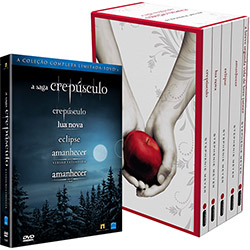 Kit Dvd + Livro Coleção Completa a Saga Crepúsculo (5 Livros + 5 Dvds)