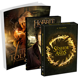 Kit DVD o Hobbit: uma Jornada Inesperada (1 Disco) + Livro - J.R.R. Tolkien - o Senhor da Fantasia + Coleção Trilogia o Senhor dos Anéis (3 Discos)