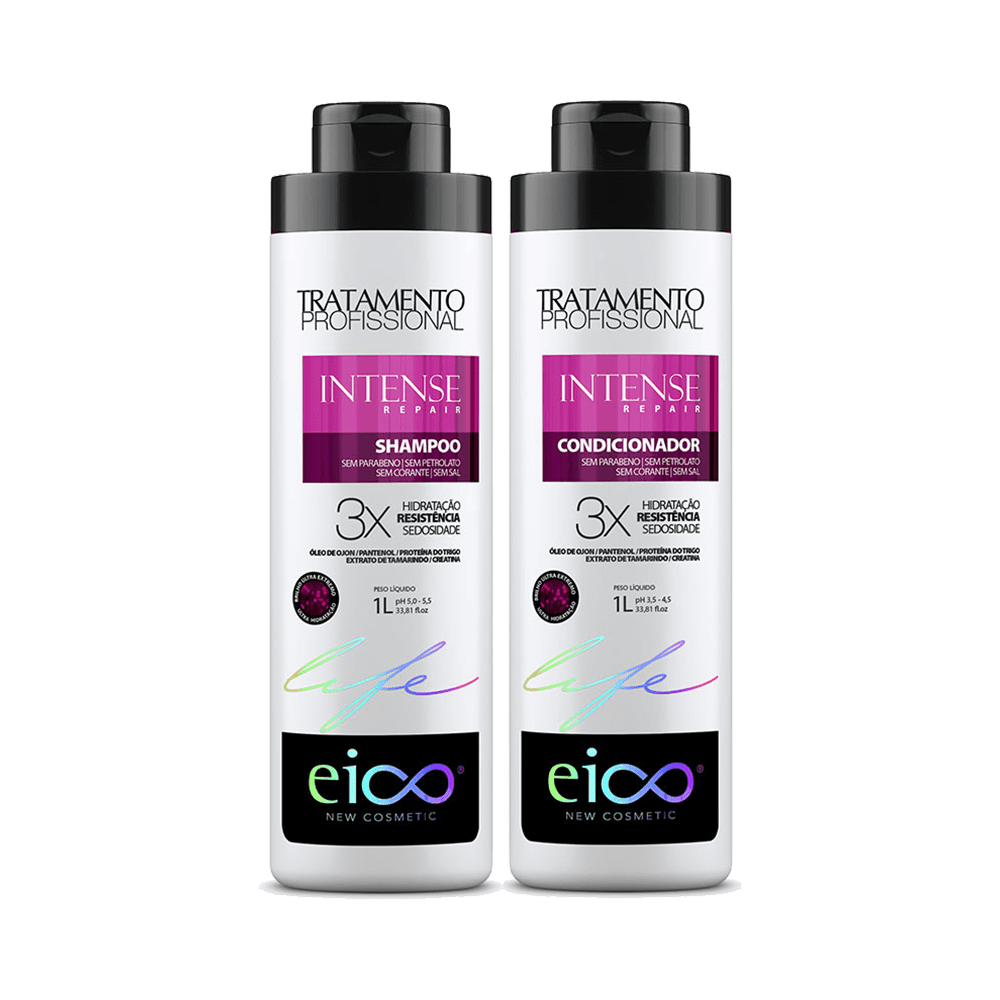 Kit Eico Intense Repair Shampoo + Bálsamo 1000ml