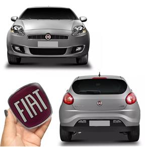 Kit Emblemas Fiat Bravo Dianteiro Traseiro Adesivo Resinado