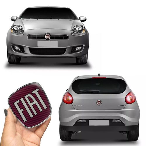 Kit Emblemas Fiat Bravo Dianteiro Traseiro Adesivo Resinado