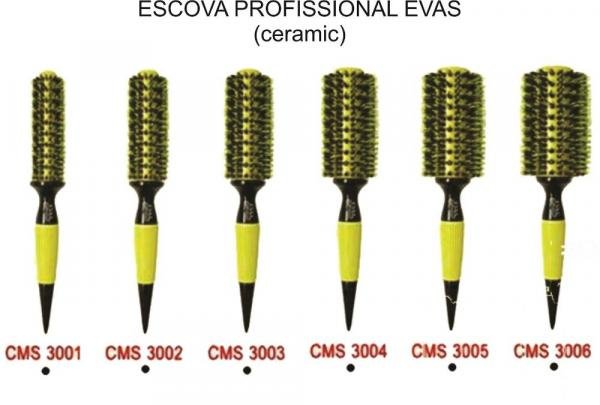 Kit Escova Evas Cms Kit 6 Tamanhos Resistente e Profissional