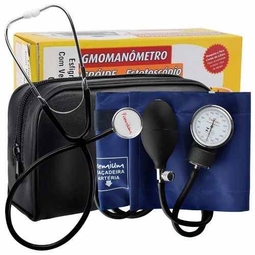 Tudo sobre 'Kit Esfigmomanometro e Estetoscopio Simples Premium'