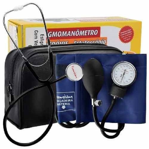 Kit Esfigmomanometro e Estetoscopio Simples Premium