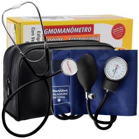 Kit Esfigmomanometro e Estetoscopio Simples Premium