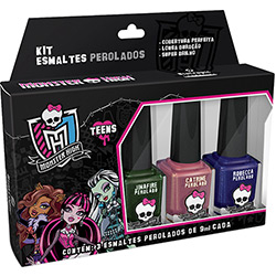 Tudo sobre 'Kit Esmaltes Perolados Monster High 9ml (3 Unidades)'