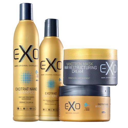Tudo sobre 'Kit Exotrat Hidratação + Reconstrução 4 Produtos - Exo Hair'