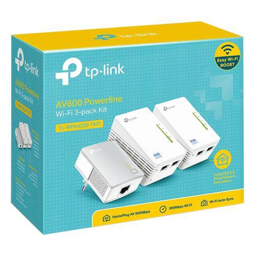 Tudo sobre 'Kit Extensor Wifi TP-Link Powerline AV600 TL-WPA4220T PACK3'