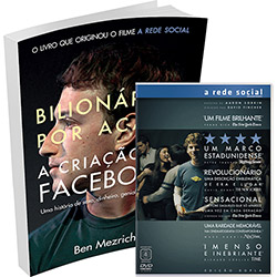 Kit Facebook: Livro Bilionários por Acaso: a Criação do Facebook + DVD a Rede Social