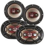 Kit Fácil Alto Falantes Bravox Linha X Quadraxial 6x9 Triaxial 6 240w Rms 4 Peças