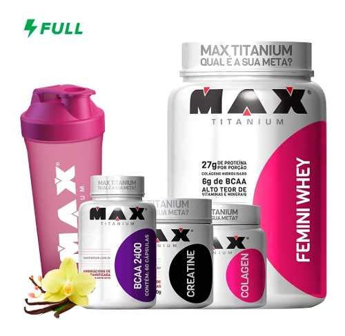 Kit Feminino Ganho de Massa Muscular - Max Titanium