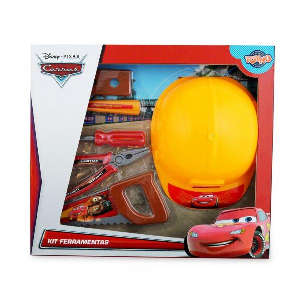 Kit Ferramentas e Capacete Carros Toyng Brinquedos - Toyng