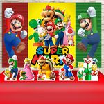 Kit Festa Aniversário Super Mario Bros Decoração Kit Prata