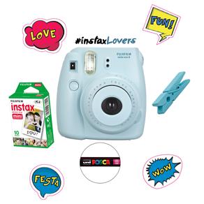 Tudo sobre 'Kit Festa Instax Mini 8 Fujifilm - Azul'