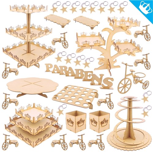 Kit Festa Provençal Mdf - Coroa - 50 Peças