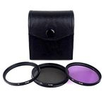 KIT Filtro UV CPL FLD e case para lente com rosca de 55mm
