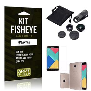 Kit Fisheye Samsung A9 Película de Vidro + Lente Fisheye + Capa TPU -ArmyShield