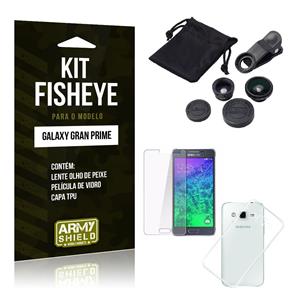 Kit Fisheye Samsung G530 Tv Película de Vidro + Lente Fisheye + Capa TPU -ArmyShield