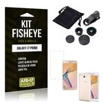 Kit Fisheye Samsung J7 Prime Película de Vidro + Capa Tpu e Lente Olho de Peixe -Armyshield