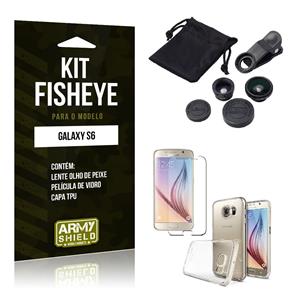 Kit Fisheye Samsung S6 Película de Vidro + Lente Fisheye + Capa TPU -ArmyShield
