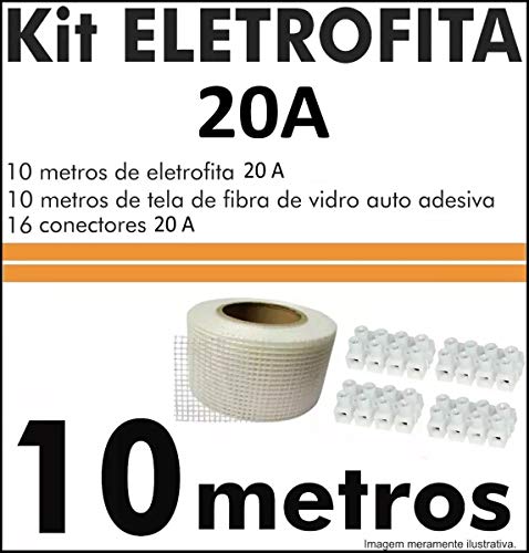 Kit Fita Elétrica Eletrofita 2 Pistas 10 Metros 750v/20amp