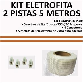 Kit Fita Elétrica Eletrofita 2 Pistas 5 Metros 750v/10amp
